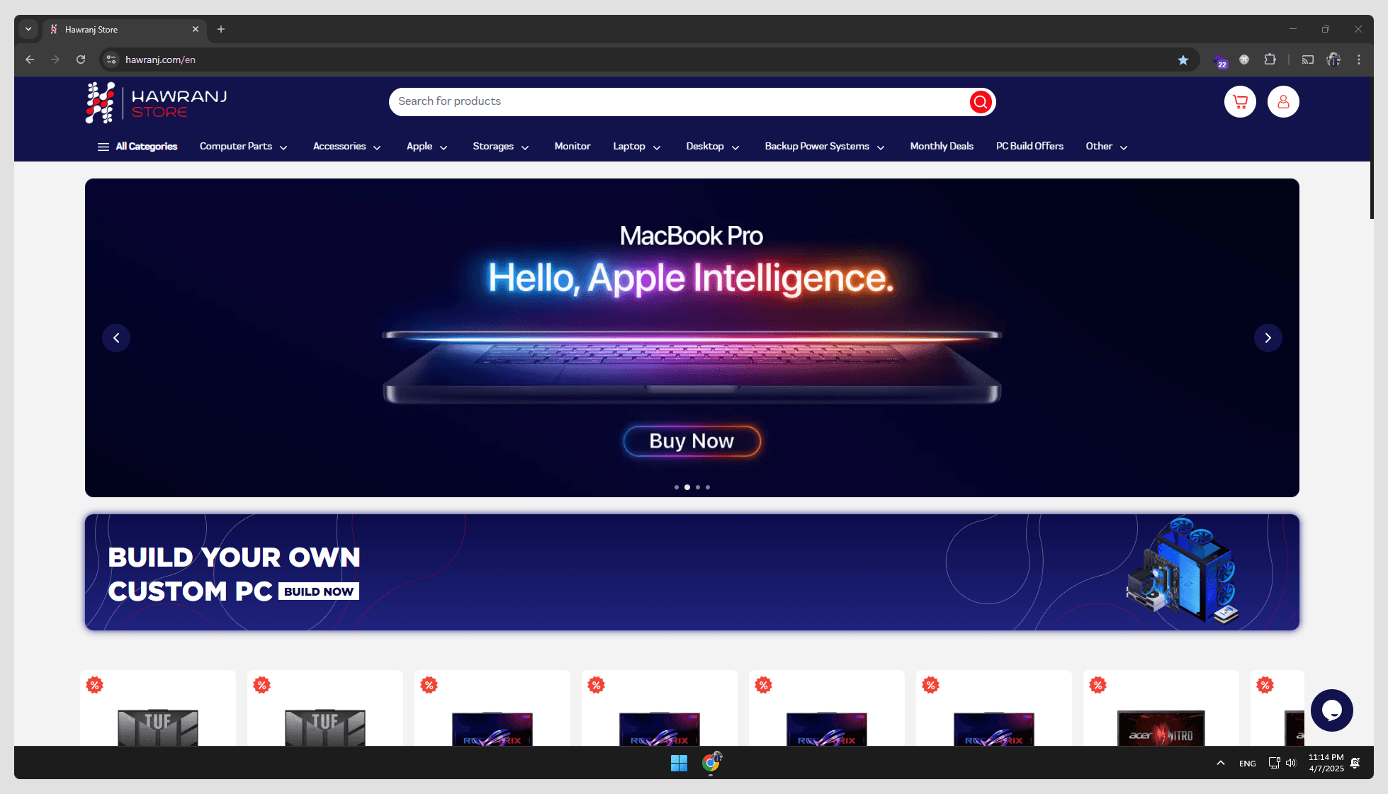 Hawranj Store Homepage